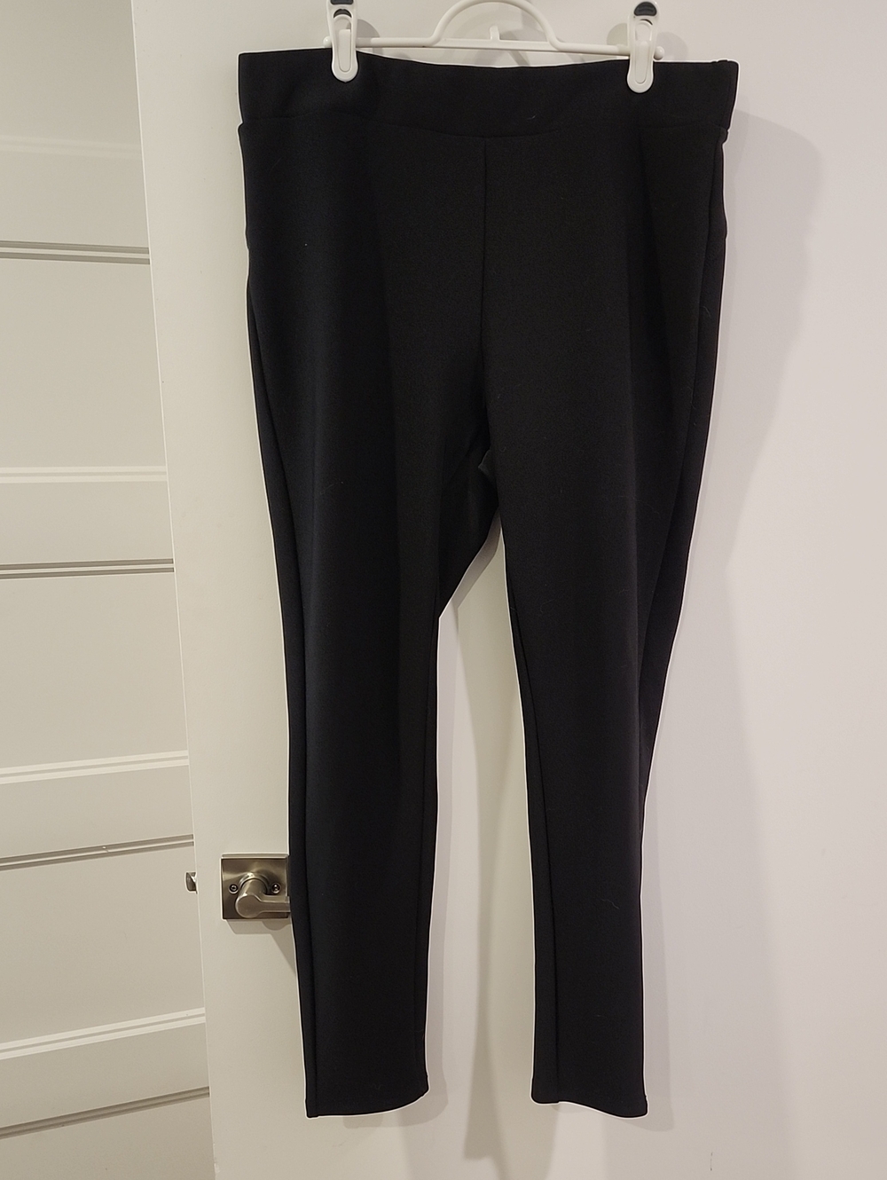 Waist 17.5" Black Women's Pull-On Dress Pants